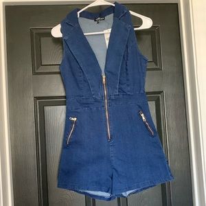Denim Love Radar Romper